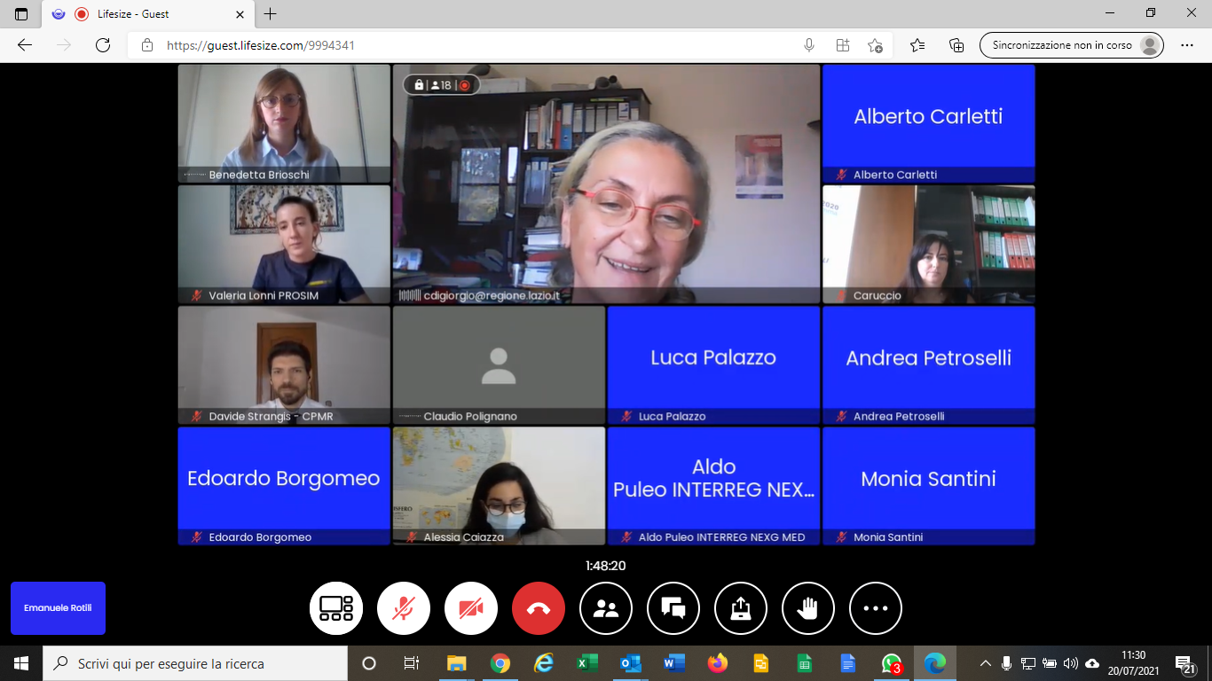 Gallery Webinar, 20 luglio 2021 – “Sinergie per l’efficientamento idrico nell’area mediterranea. Il Programma ENI CBC MED” - Slide 7 of 10