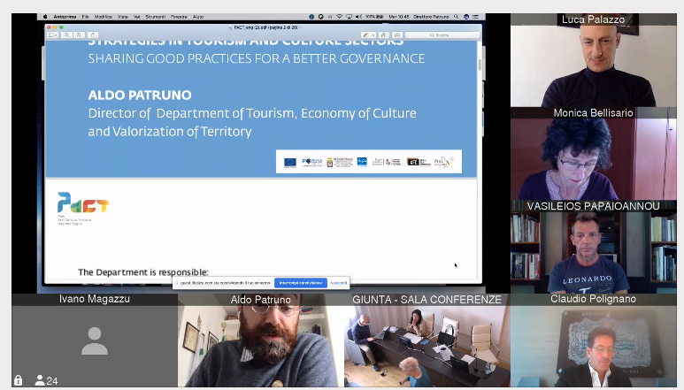 Galleria Webinar, 14 ottobre 2020 – Side event “Eu Synergies for Culture and Tourism”, nell’ambito della 18^ edizione della “European Week of Regions and Cities”. - Diapositiva 4 di 10