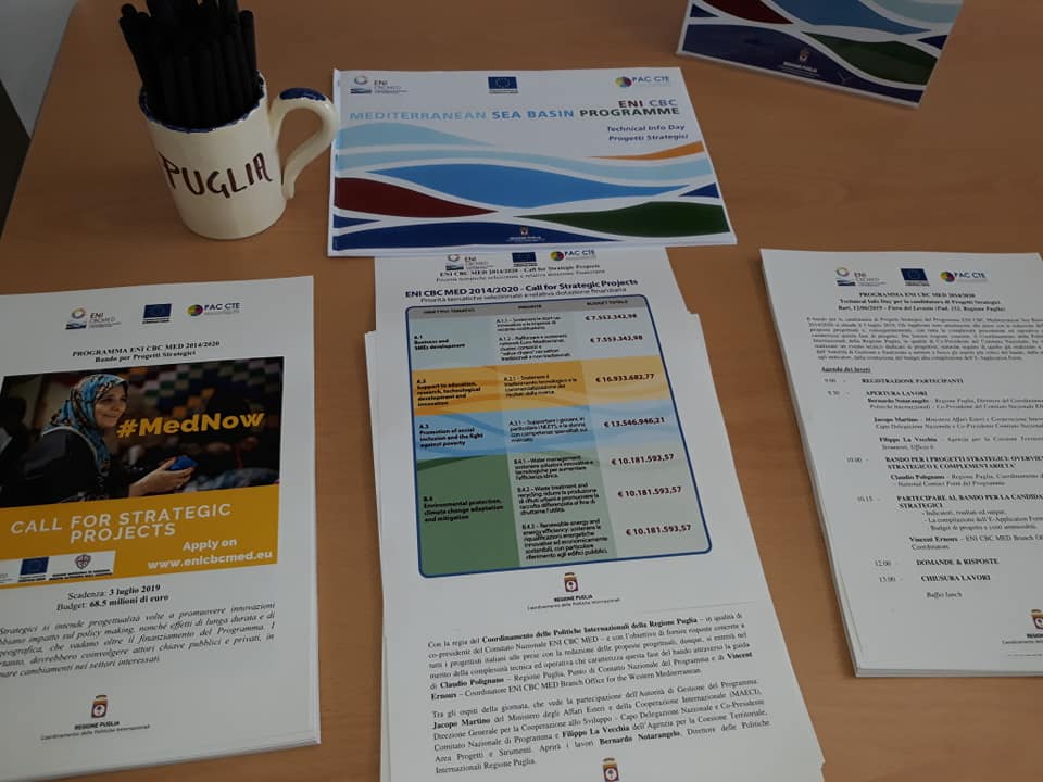 Galleria Bari, 12 giugno 2019 – Technical Info Day per la candidatura di Progetti Strategici ENI CBC MED - Diapositiva 13 di 14