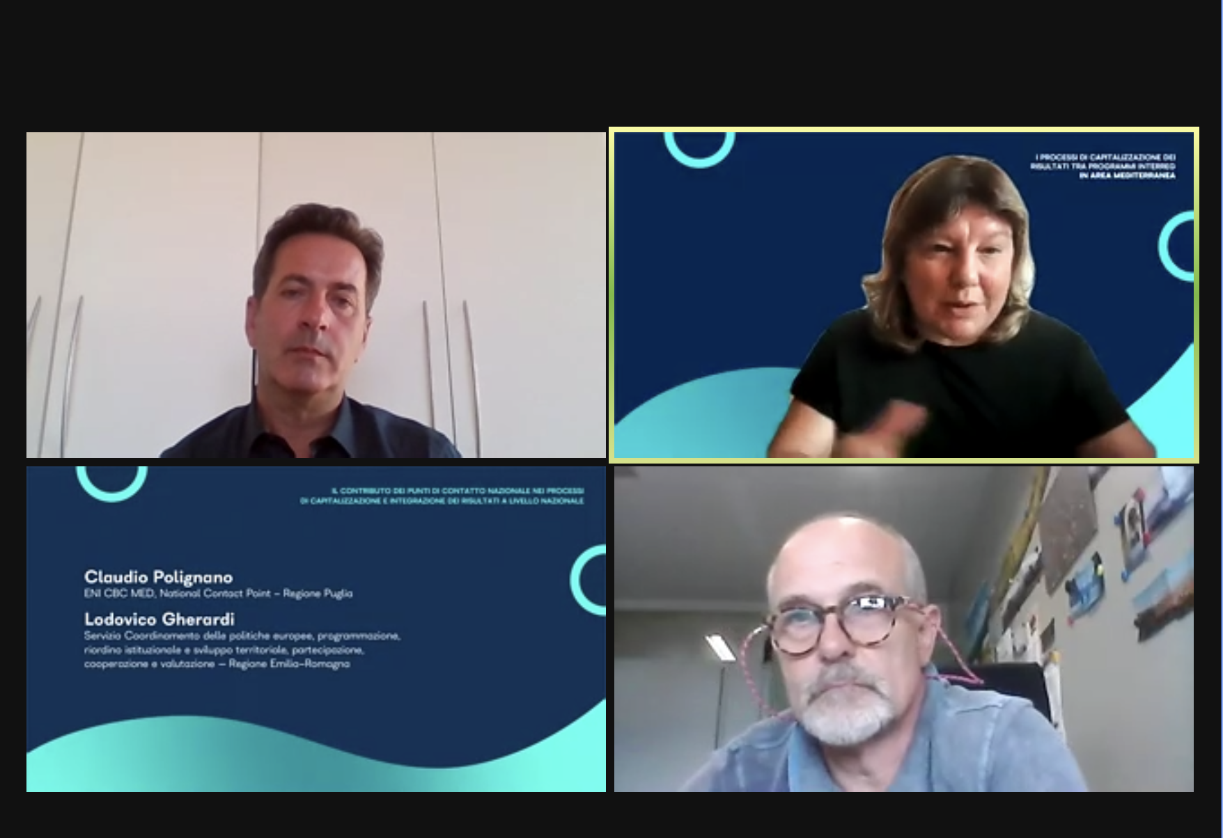 Galleria Webinar, 15 luglio 2021 – “I processi di capitalizzazione dei risultati tra Programmi Interreg in area mediterranea” - Diapositiva 1 di 6