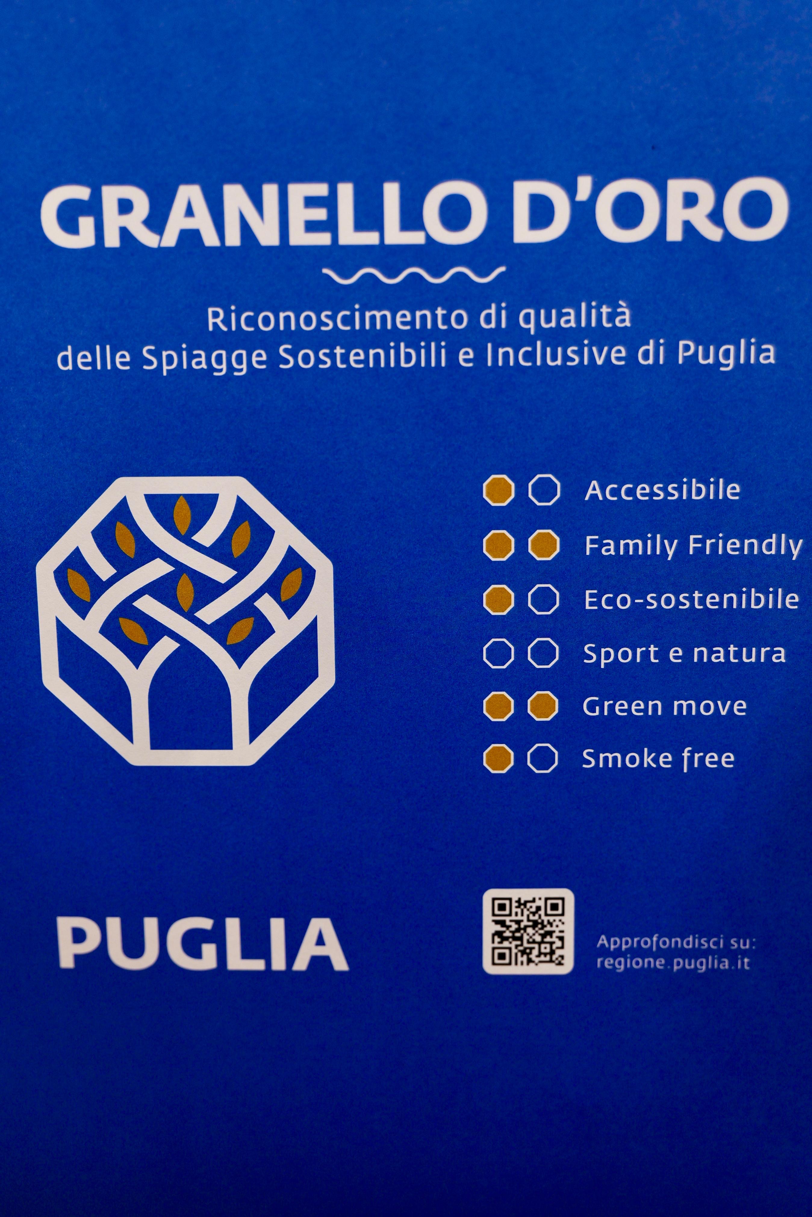 Galleria “Mare Democratico”, Regione Puglia avvia manifestazione per il nuovo riconoscimento “Granello d’Oro” dedicato alle spiagge sostenibili e inclusive - Diapositiva 1 di 6