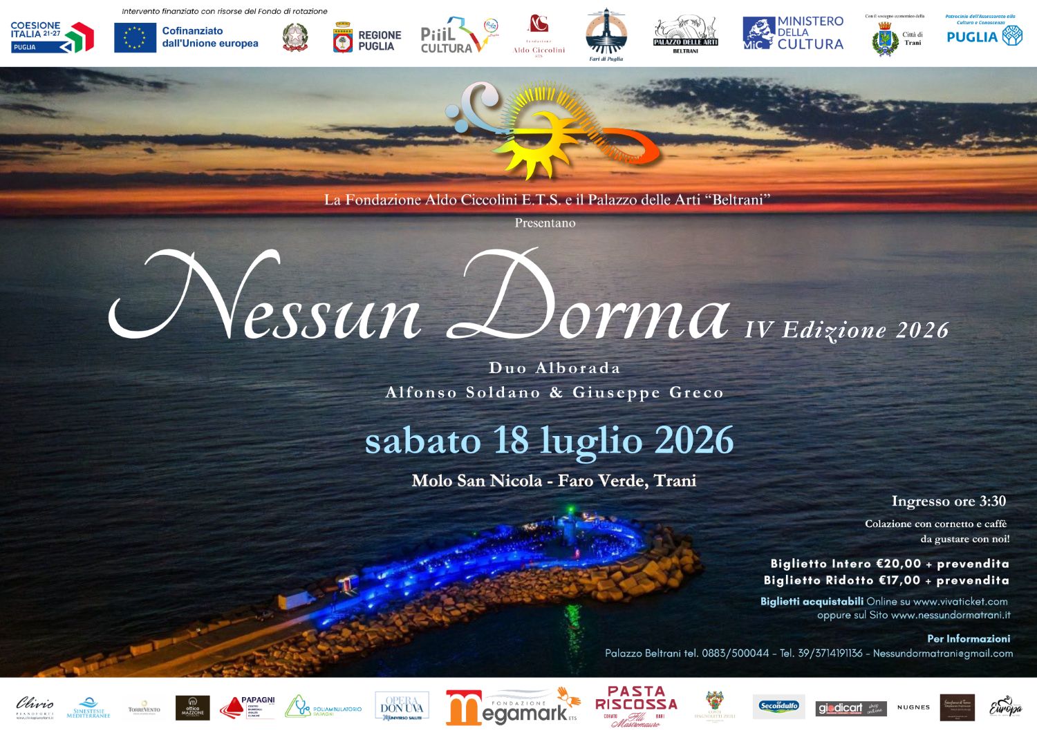 Galleria Nessun Dorma 2026, presentazione del concerto all’alba - Diapositiva 1 di 2